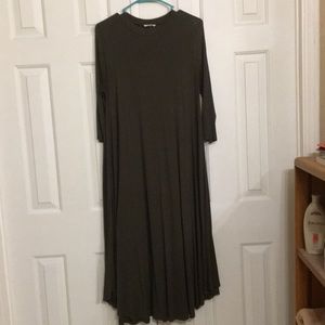 Olive Green Swing Dress